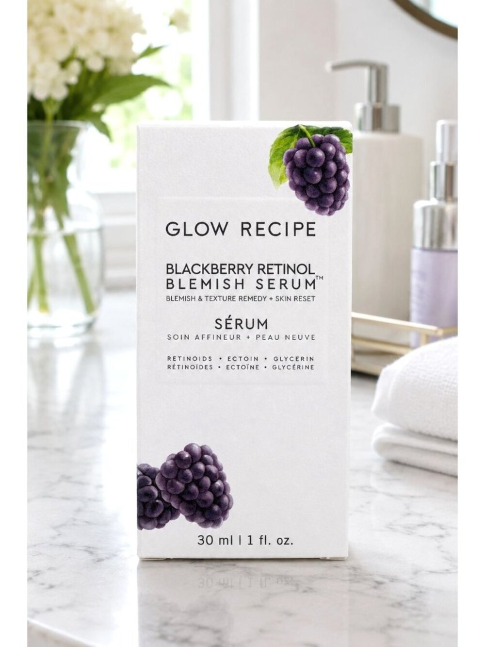 Glow Recipe Blackberry Retinol Blemish Serum – 1 oz / 30ml Full Size - NIB